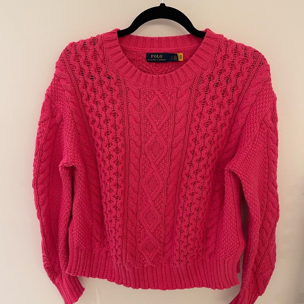 Polo Ralph Lauren Sweater, Magenta Pink, Size L